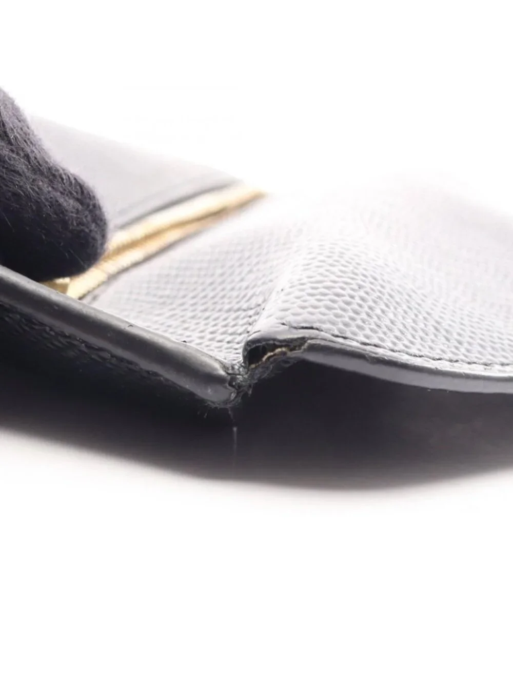 Prada Bifold Wallet Saffiano Cuir Envelope Black Leather